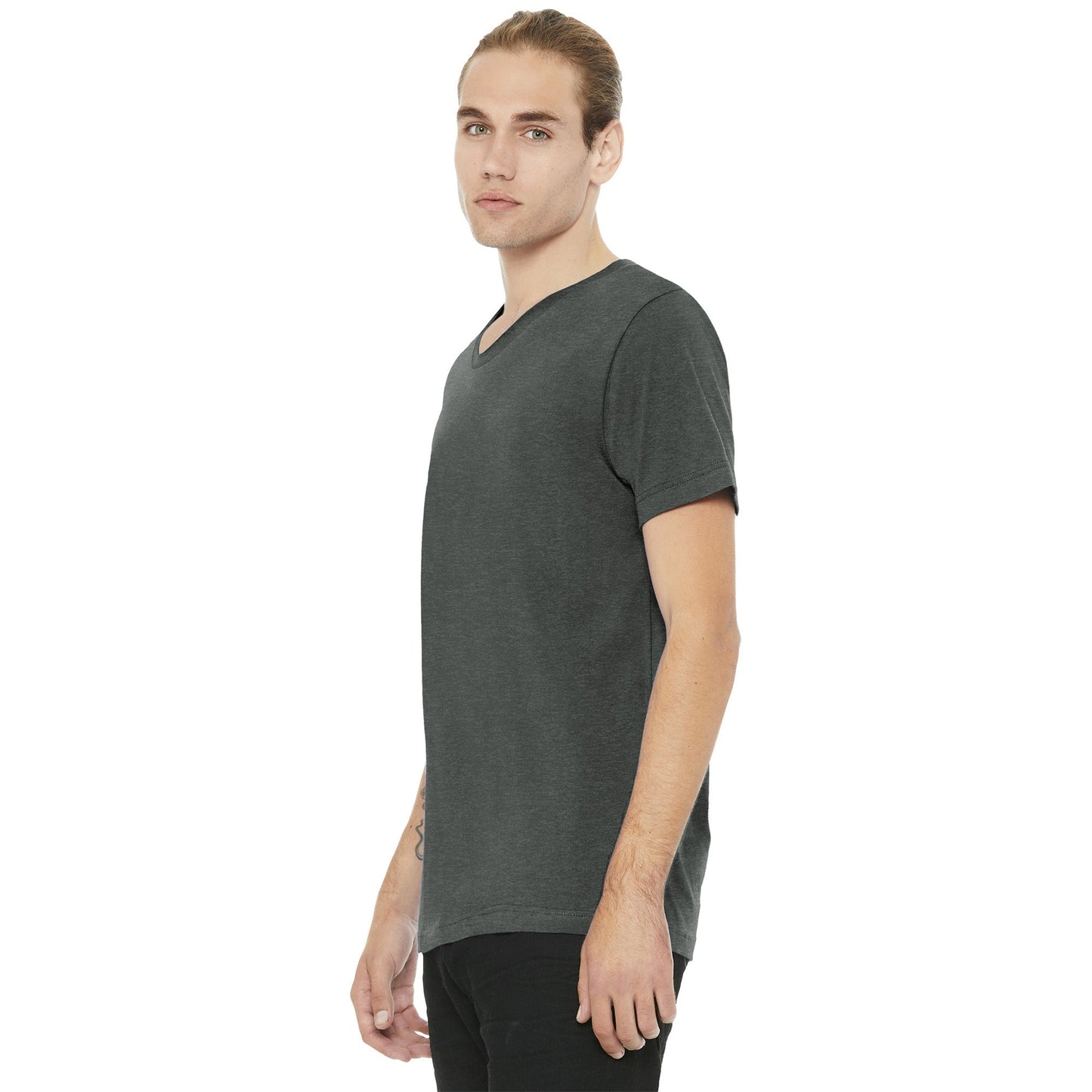 Black Heather T-Shirt - Bella + Canvas - Soft Cotton Blend