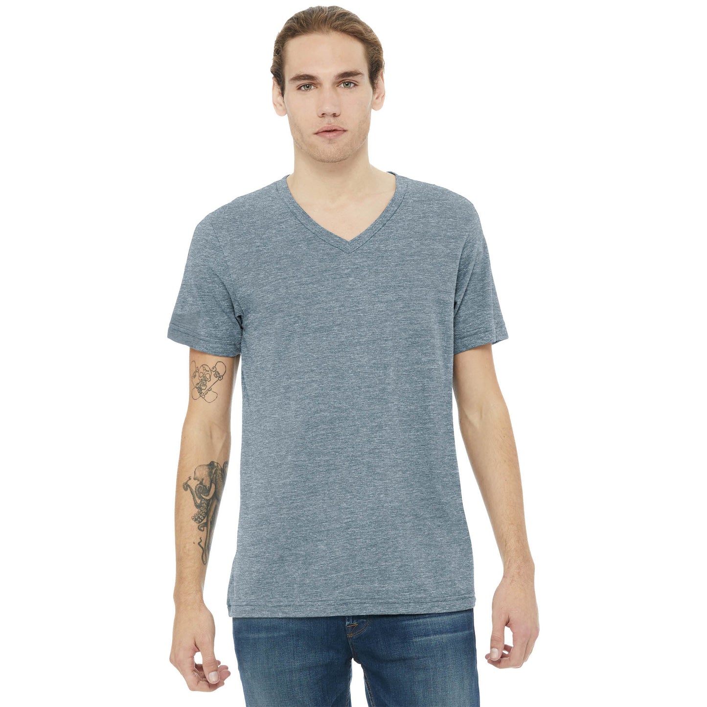 Black Heather T-Shirt - Bella + Canvas - Soft Cotton Blend