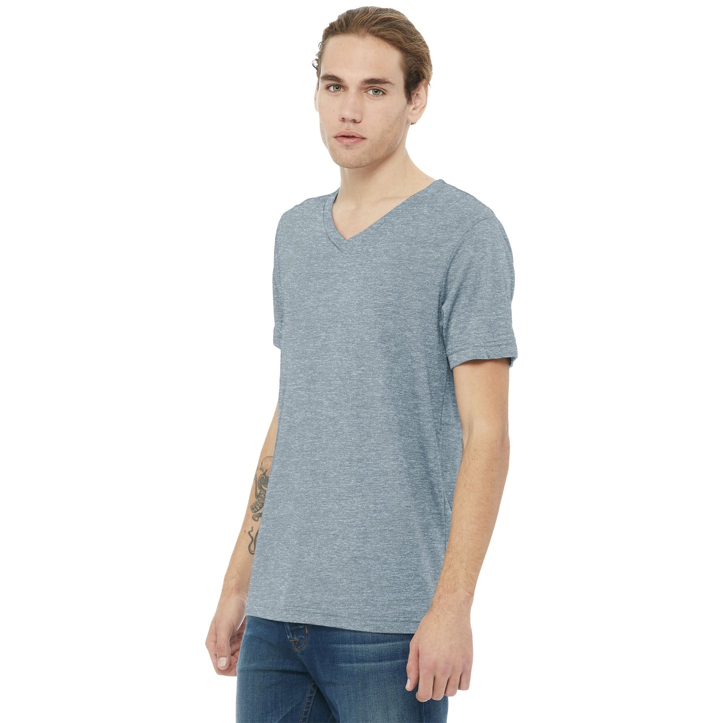 Black Heather T-Shirt - Bella + Canvas - Soft Cotton Blend
