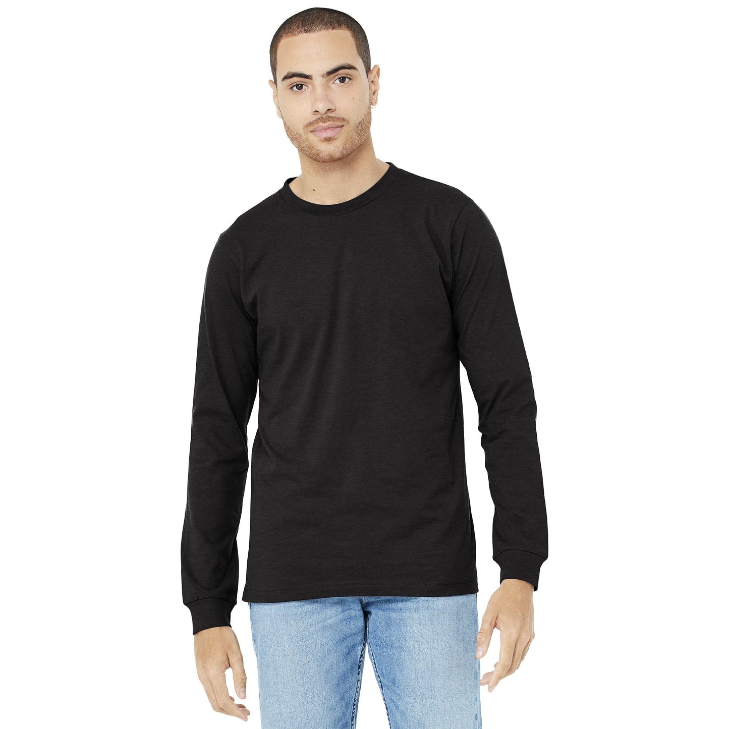 Black Heather T-Shirt - Bella + Canvas - Comfortable Fit