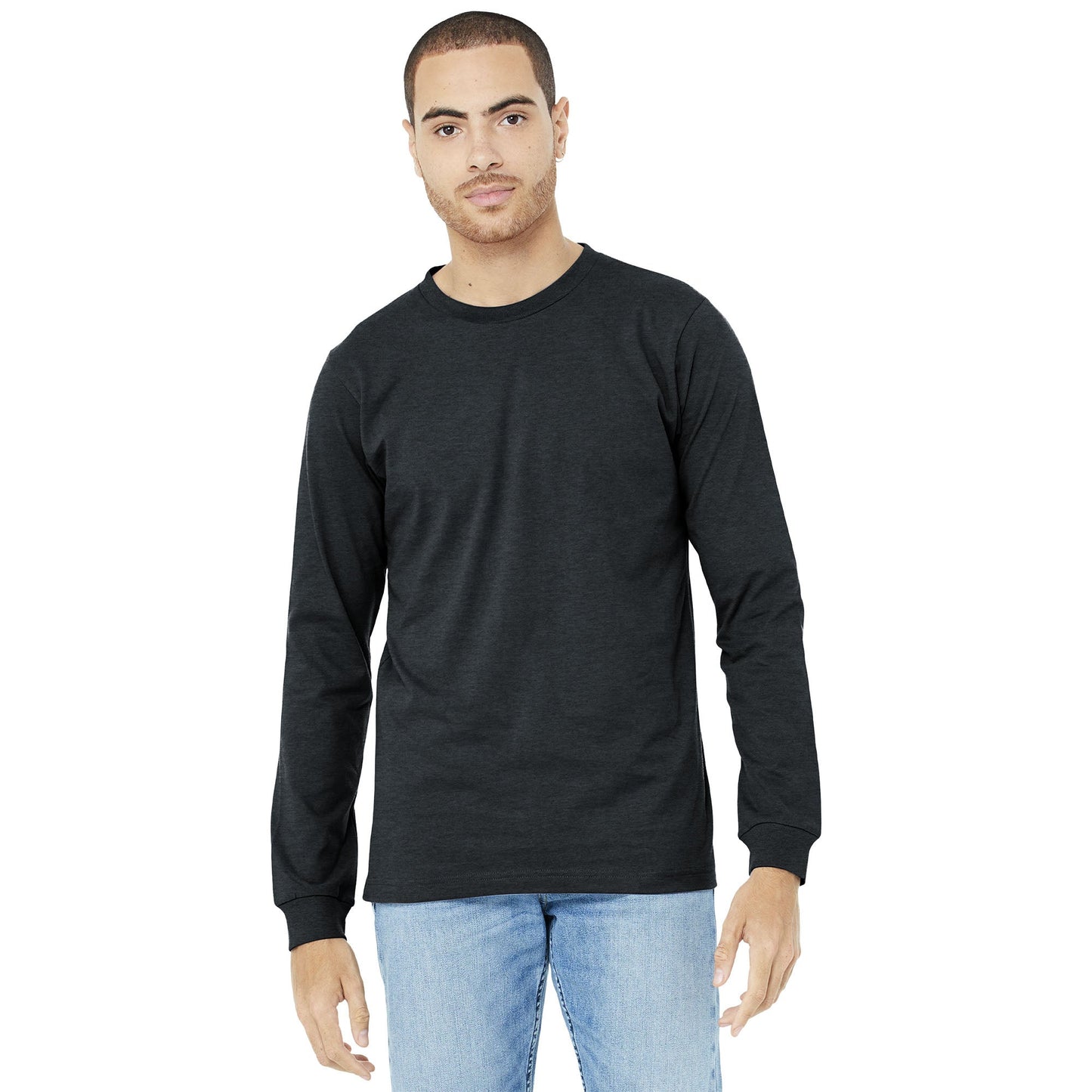 Black Heather T-Shirt - Bella + Canvas - Comfortable Fit