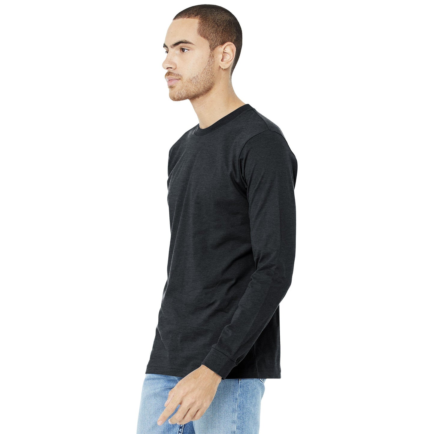 Black Heather T-Shirt - Bella + Canvas - Comfortable Fit