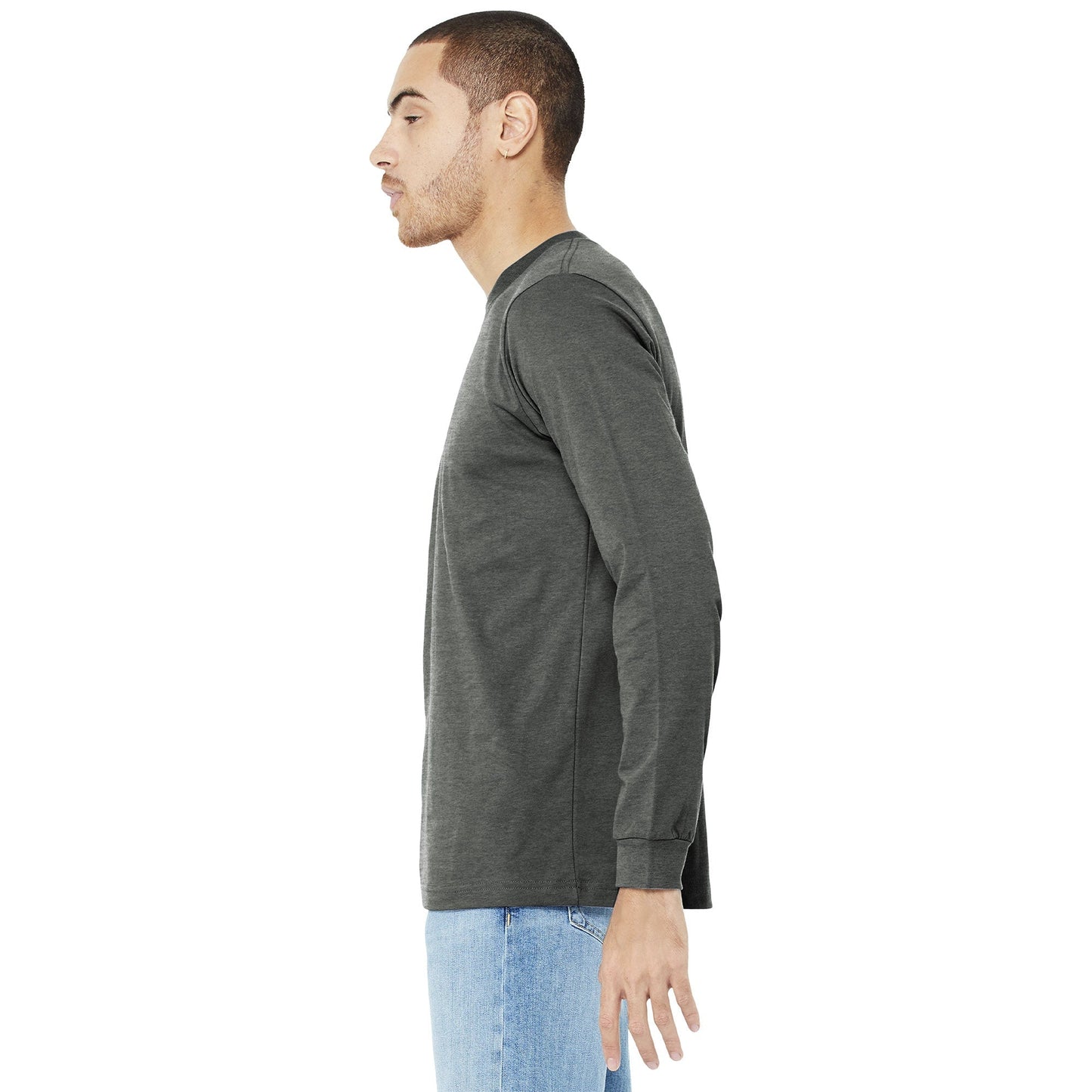 Black Heather T-Shirt - Bella + Canvas - Comfortable Fit