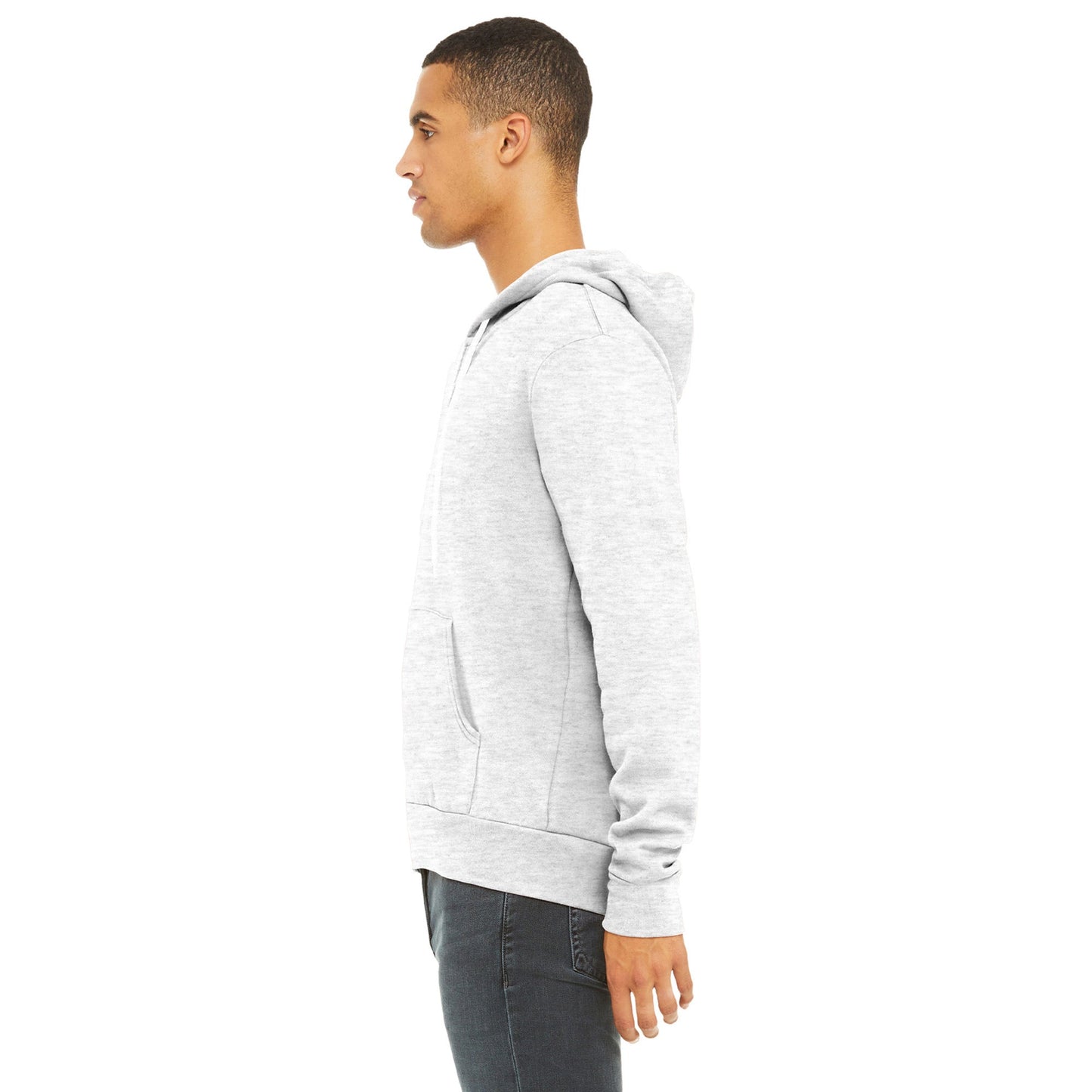 Black Heather Sweatshirt - Bella + Canvas - Full-Zip Fleece