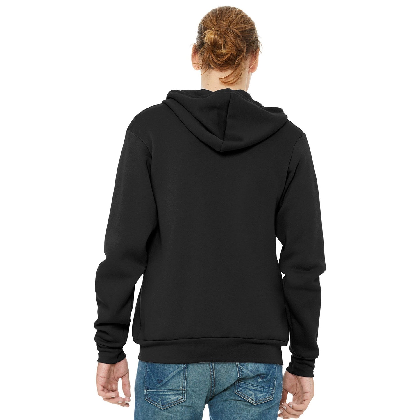 Black Heather Sweatshirt - Bella + Canvas - Full-Zip Fleece