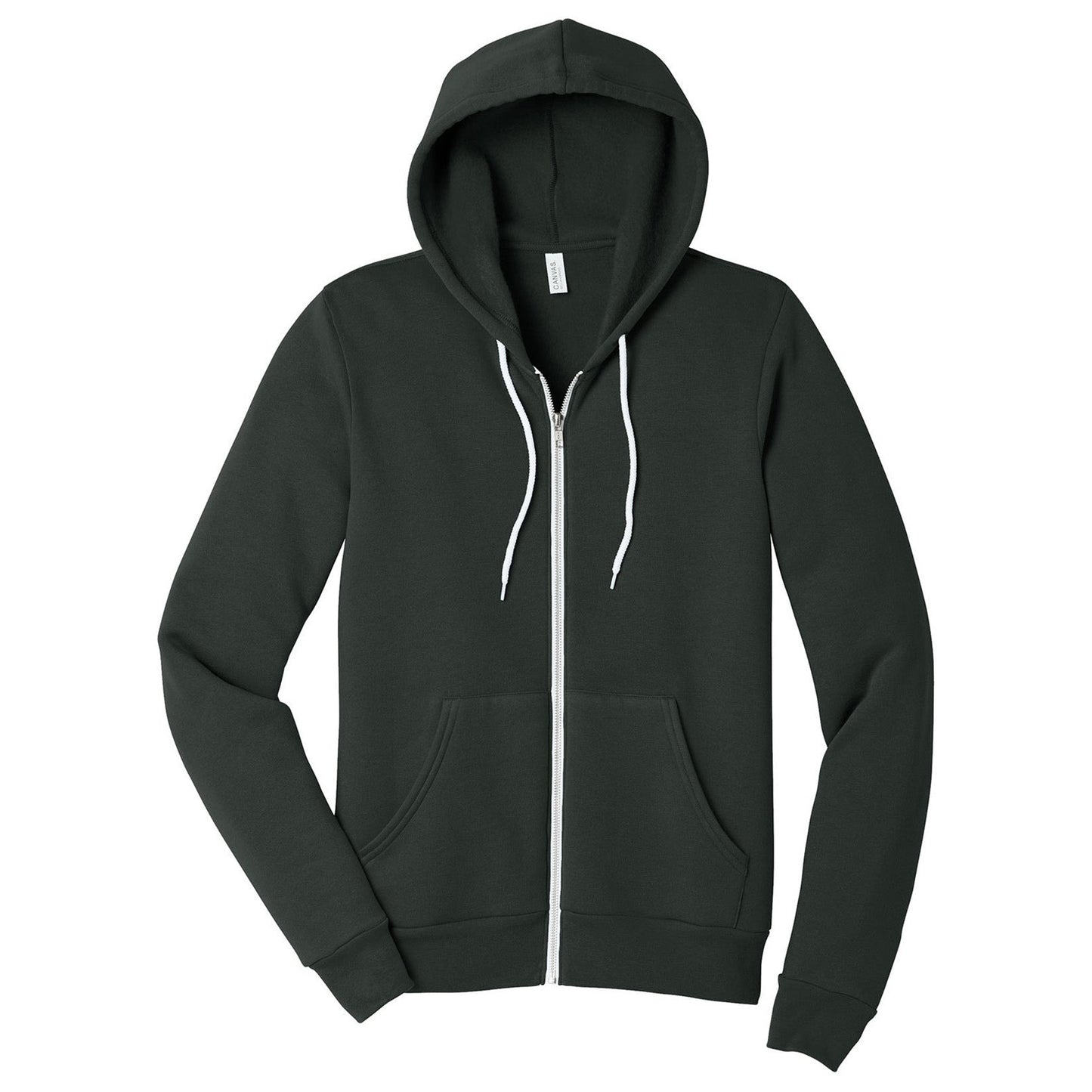 Black Heather Sweatshirt - Bella + Canvas - Full-Zip Fleece