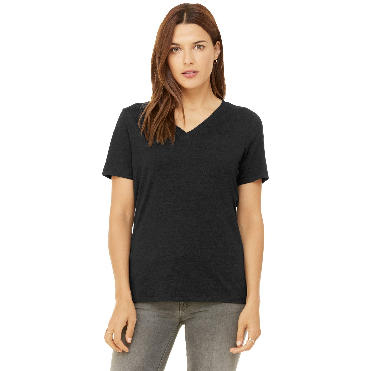 Black Heather T-Shirt - Bella + Canvas - Relaxed Fit