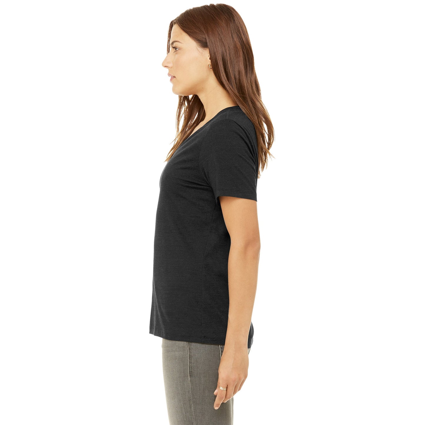 Black Heather T-Shirt - Bella + Canvas - Relaxed Fit