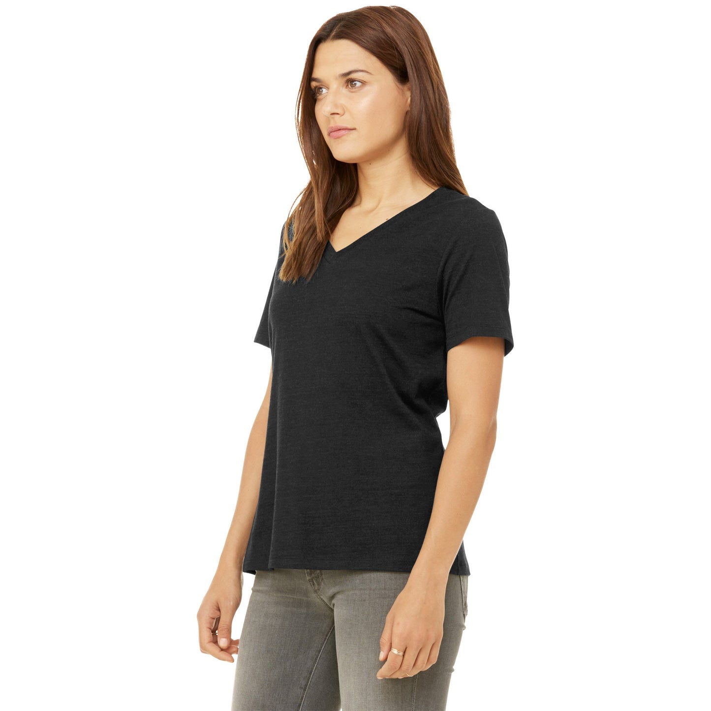 Black Heather T-Shirt - Bella + Canvas - Relaxed Fit