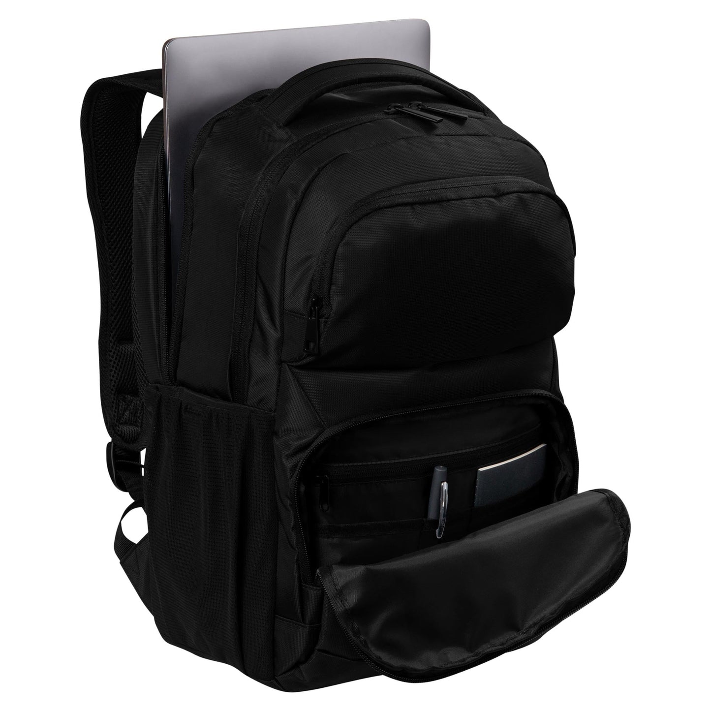 Deep Black Backpack - Port Authority - Organized Space