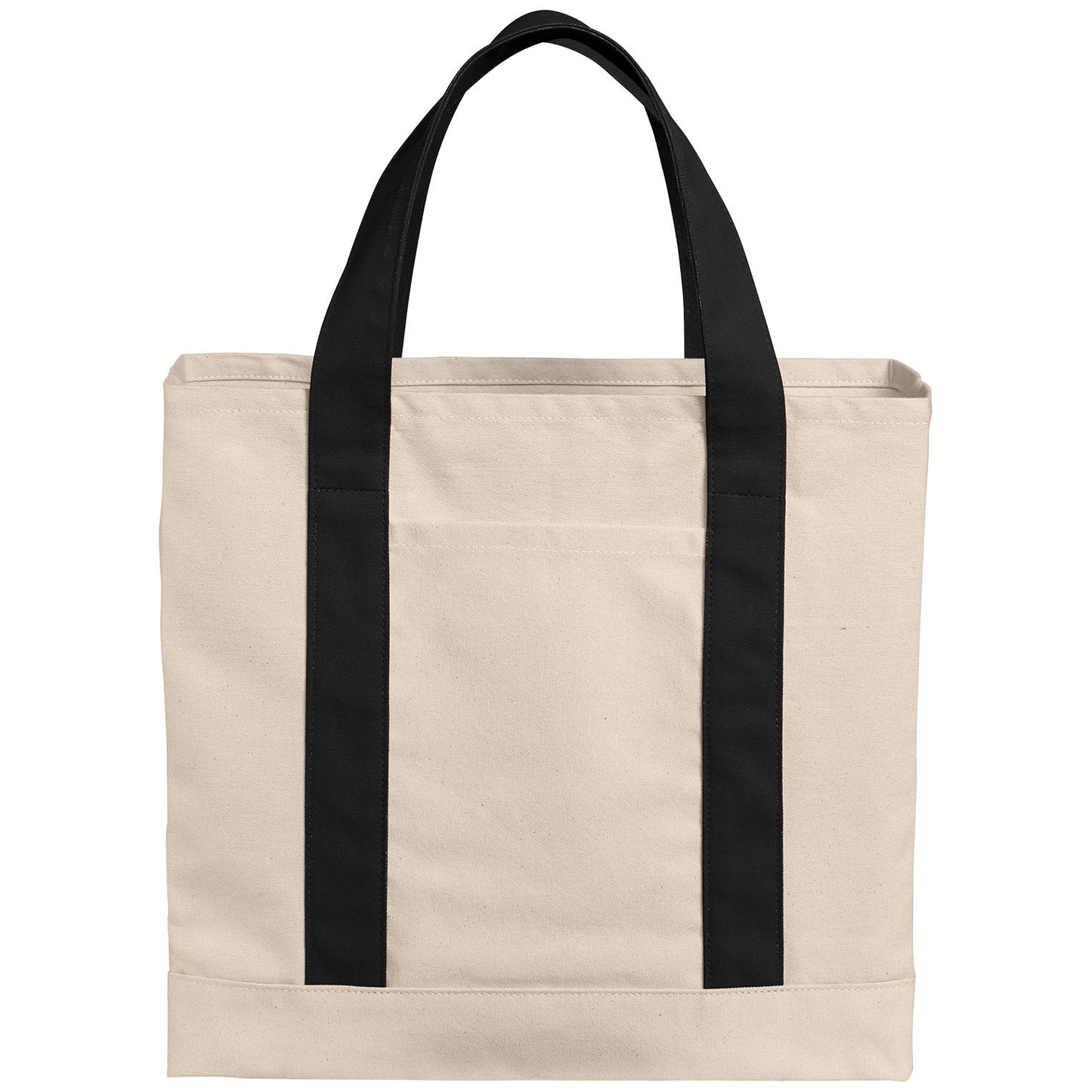 Natural Deep Black Tote Bag - Port Authority - Durable Canvas