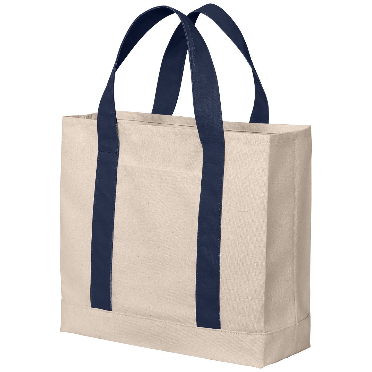 Natural Deep Black Tote Bag - Port Authority - Durable Canvas