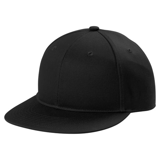 Black Flat Brim Hat - Port Authority - Stylish Design