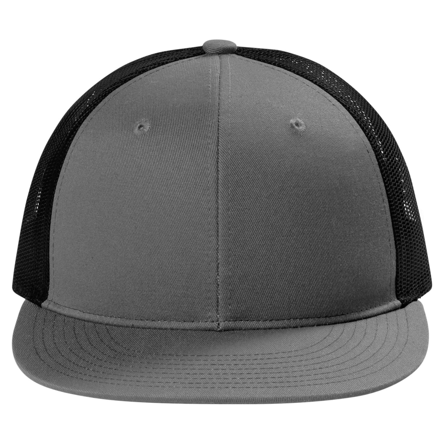 Grey Steel Flat Brim Hat - Port Authority - Stylish Snapback