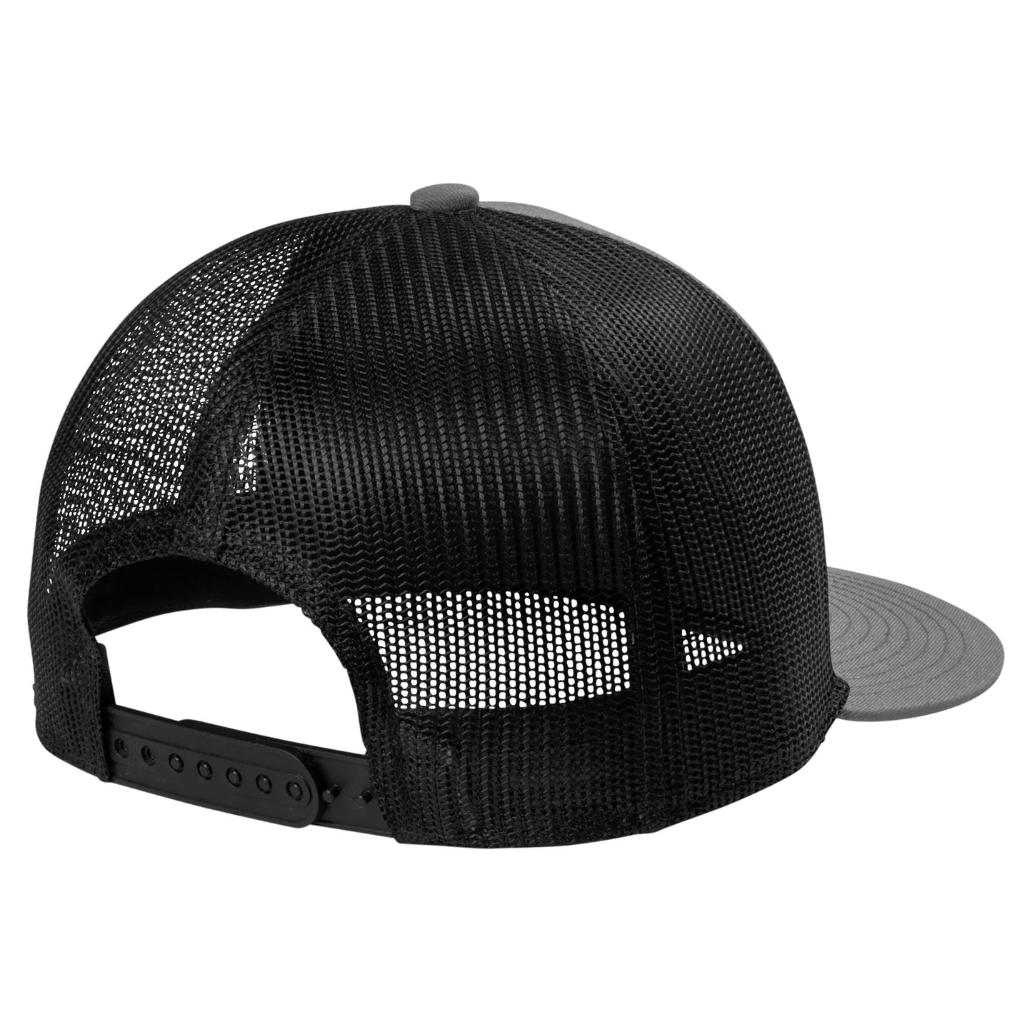 Grey Steel Flat Brim Hat - Port Authority - Stylish Snapback