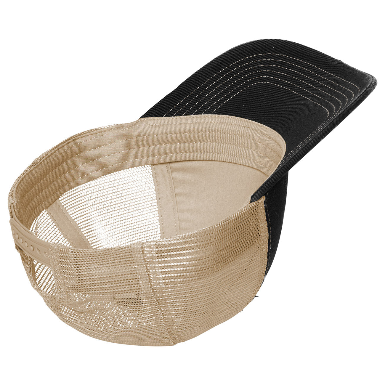 Grey Steel Ball Cap - Port Authority - Distressed Mesh