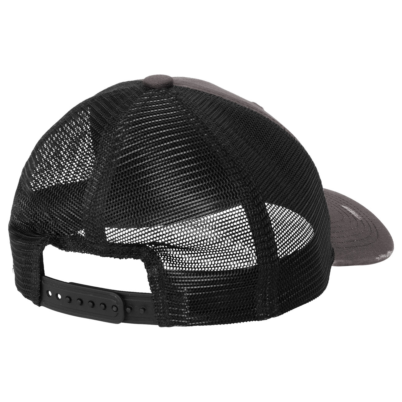Grey Steel Ball Cap - Port Authority - Distressed Mesh
