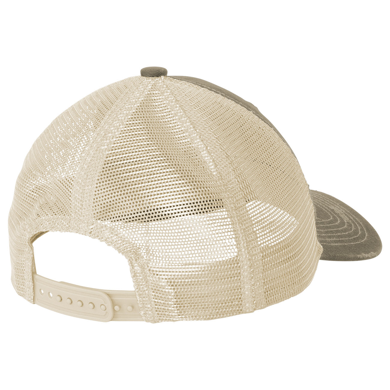 Grey Steel Ball Cap - Port Authority - Distressed Mesh