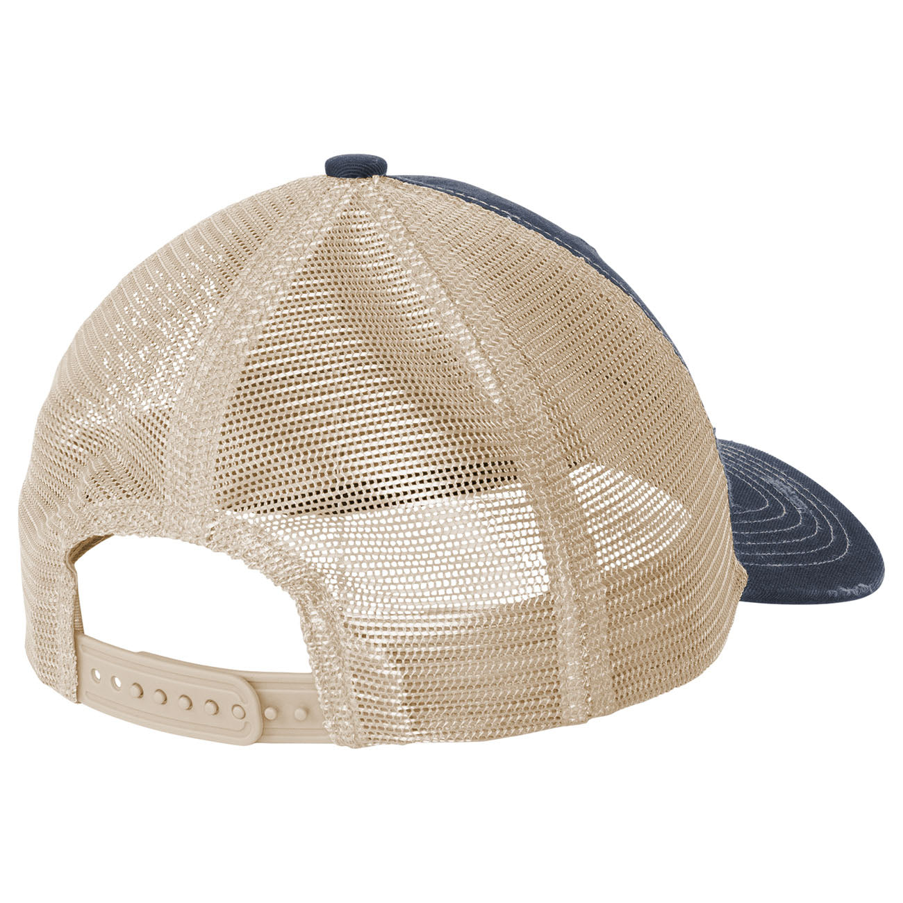 Grey Steel Ball Cap - Port Authority - Distressed Mesh