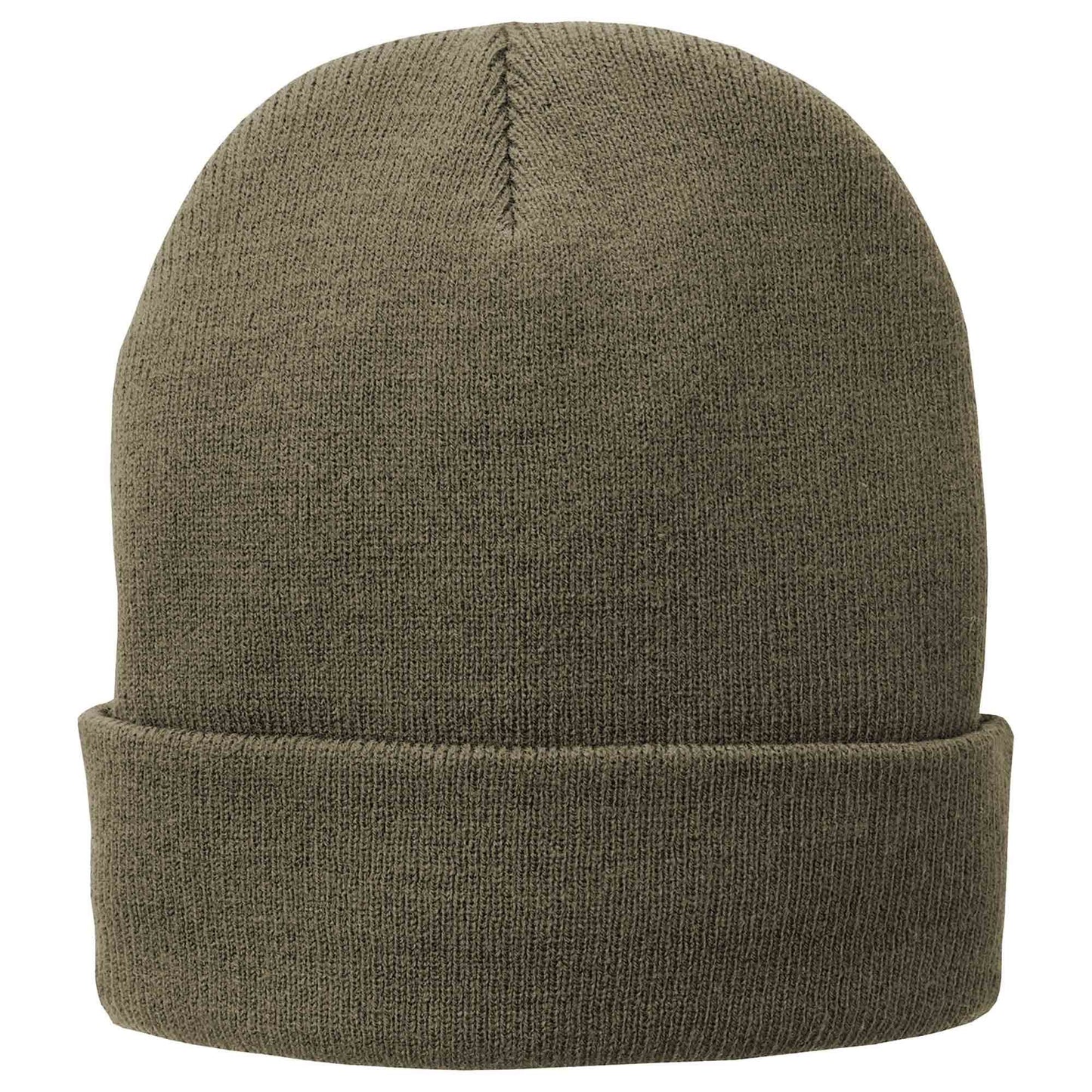 Coyote Brown Beanie - Port & Company - Fleece-Lined