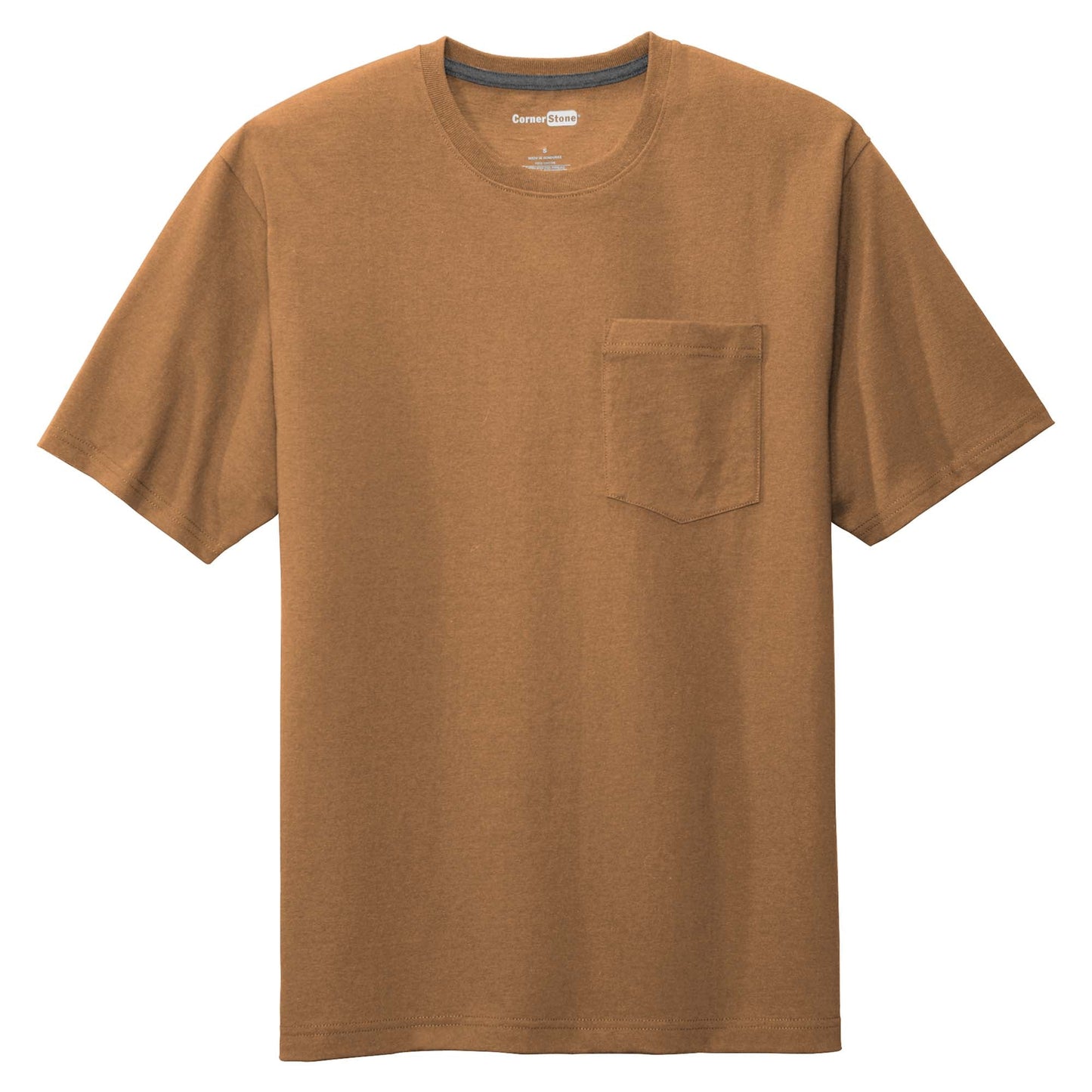 Black T-Shirts - Cornerstone - Tough Cotton Tee - Durable Fabric