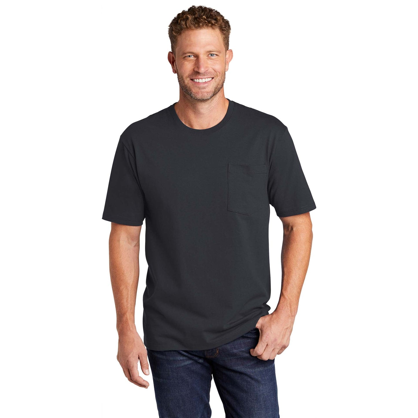 Black T-Shirts - Cornerstone - Tough Cotton Tee - Durable Fabric