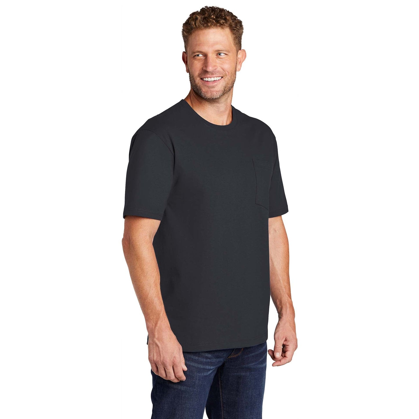 Black T-Shirts - Cornerstone - Tough Cotton Tee - Durable Fabric