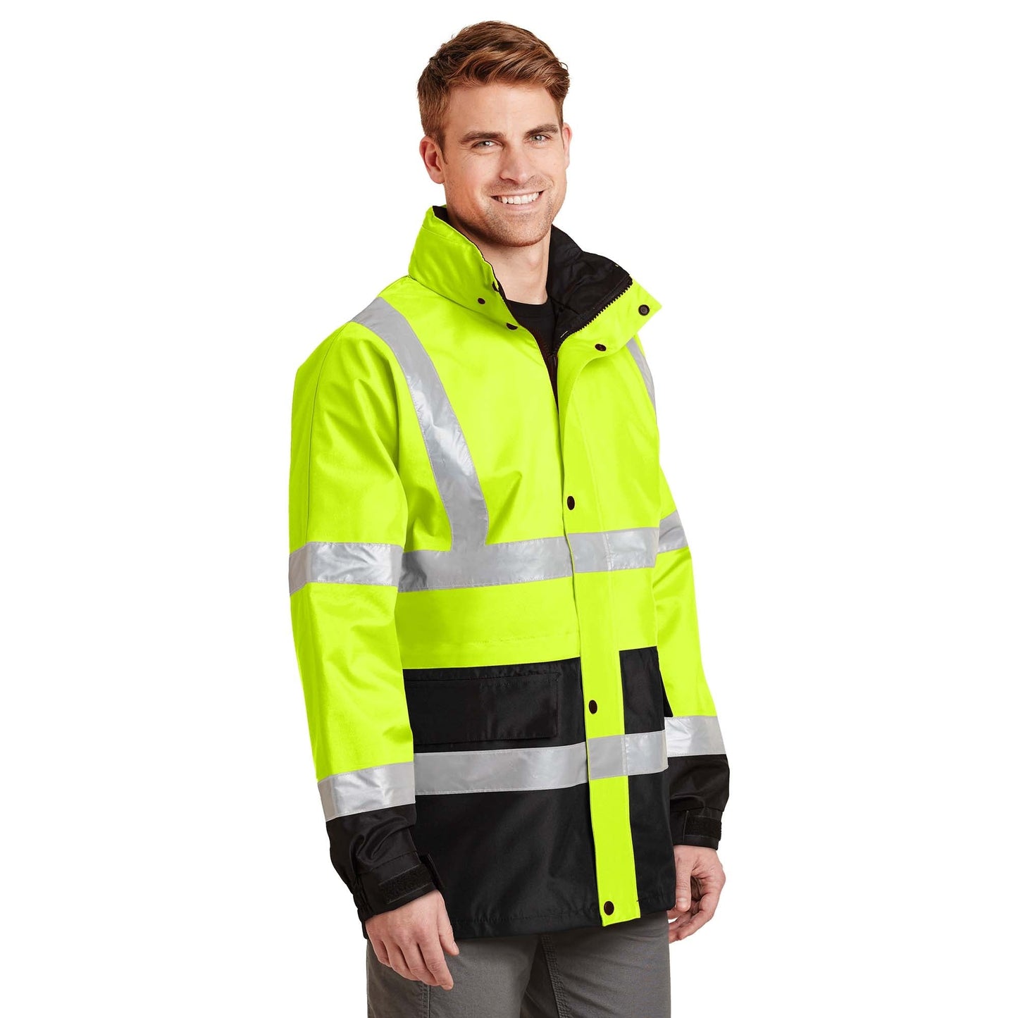 Yellow/Lime Safety Jacket - Cornerstone - Waterproof Design