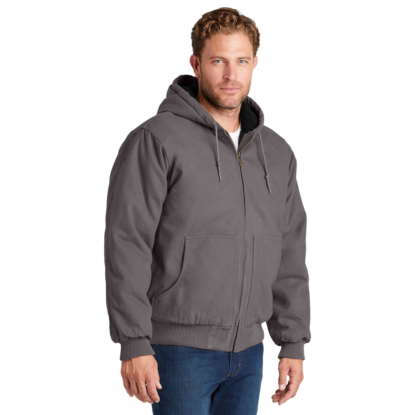 Black Insulated Jacket - Cornerstone - Duck Cloth