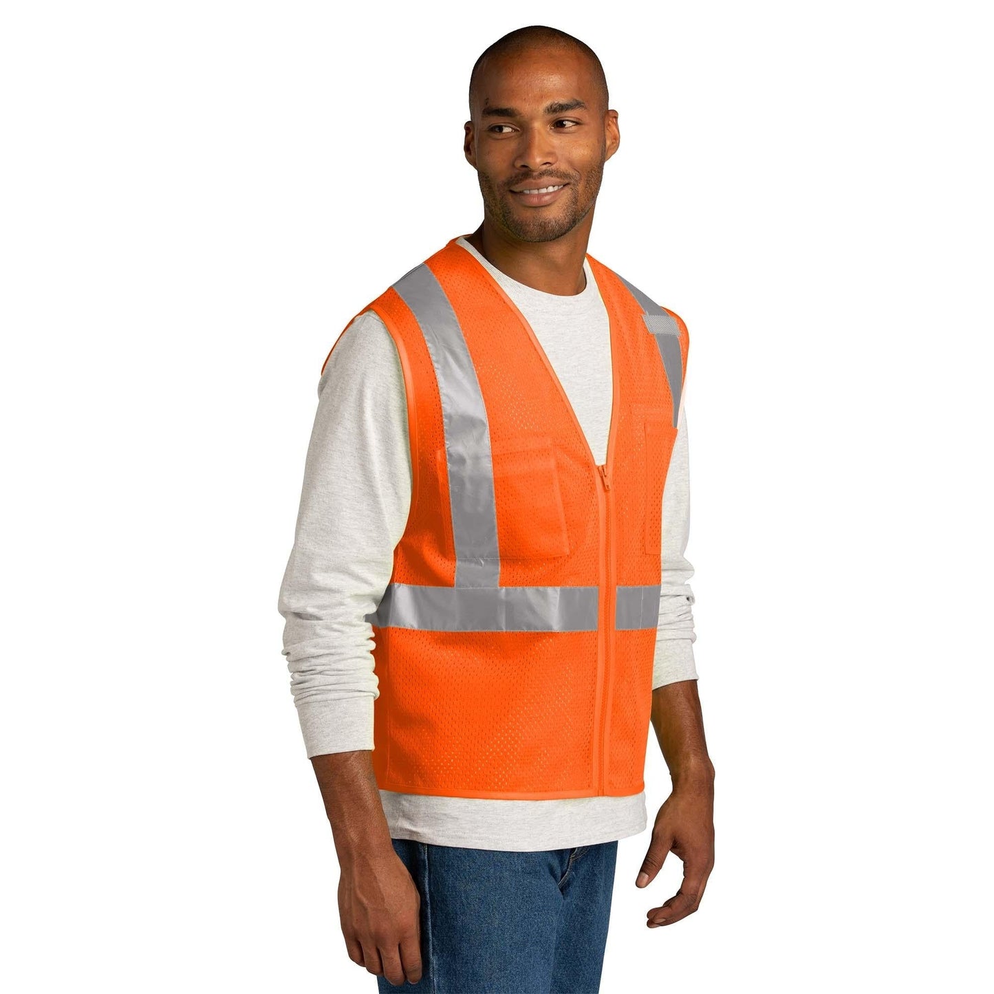 Orange Safety Vest - Cornerstone - Durable Mesh