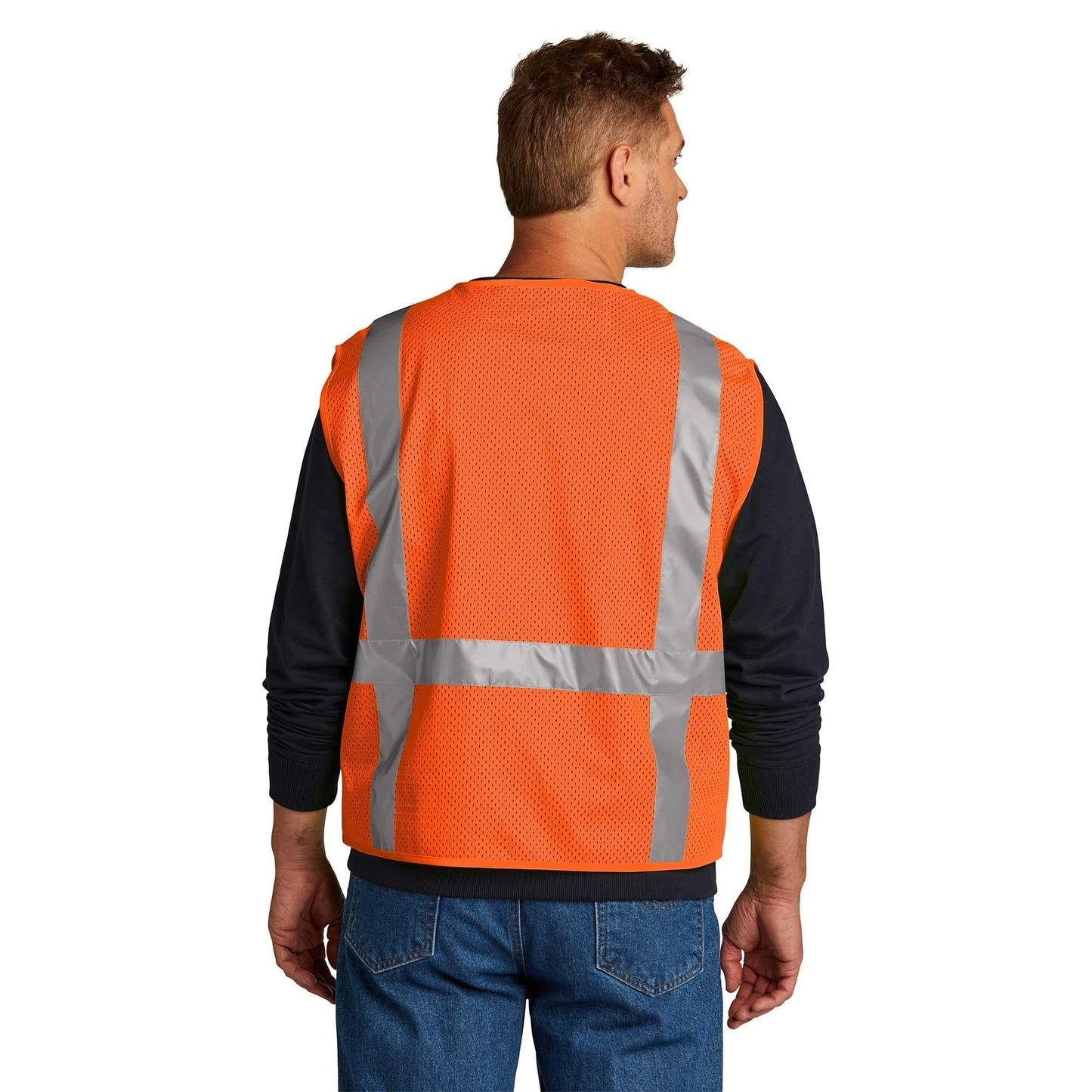 Orange Safety Vests - Cornerstone - Reflective Mesh