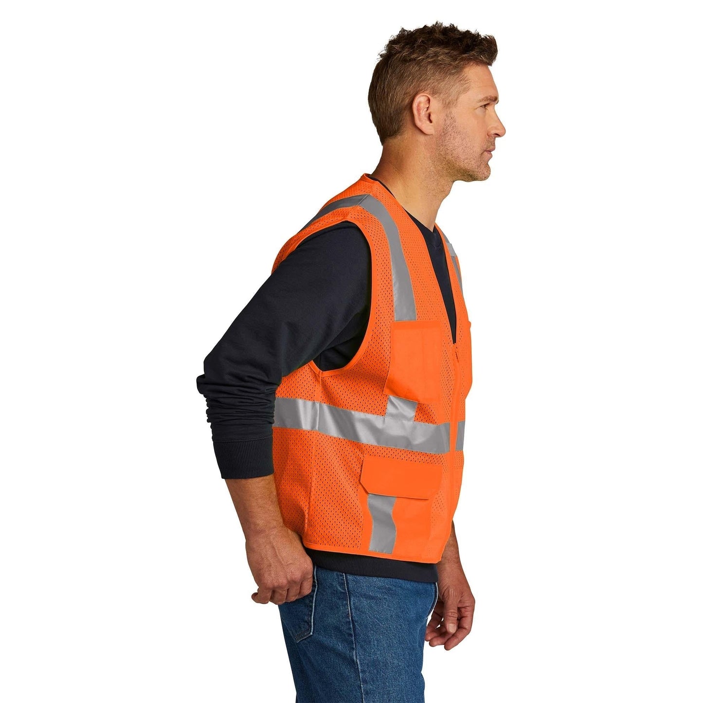 Orange Safety Vests - Cornerstone - Reflective Mesh