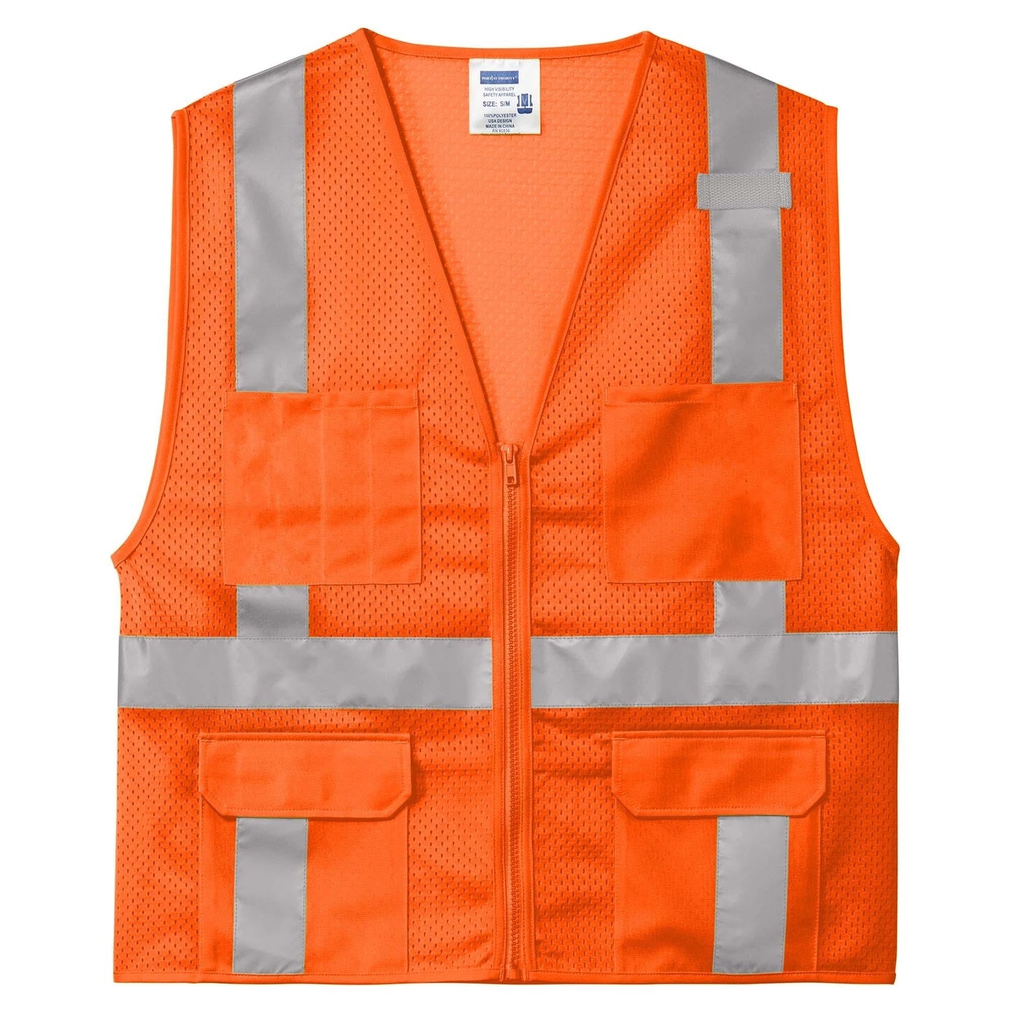 Orange Safety Vests - Cornerstone - Reflective Mesh