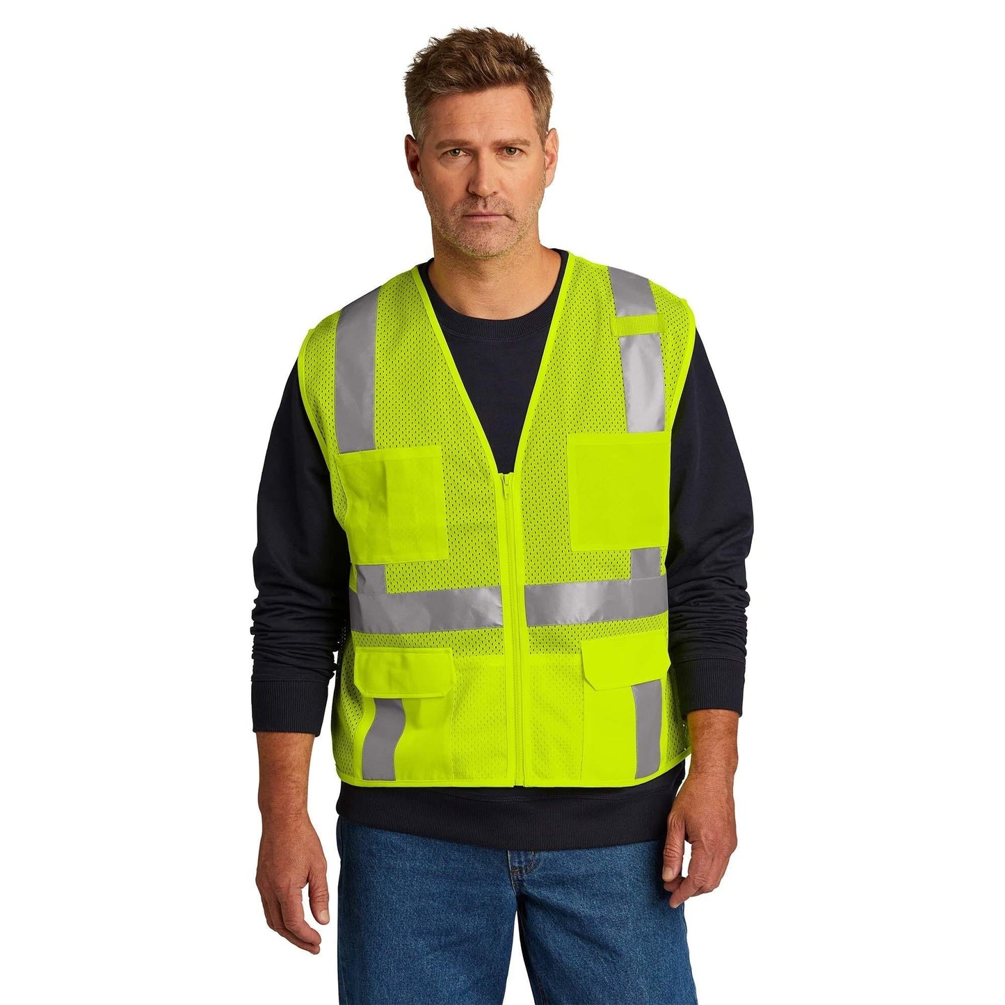 Orange Safety Vests - Cornerstone - Reflective Mesh