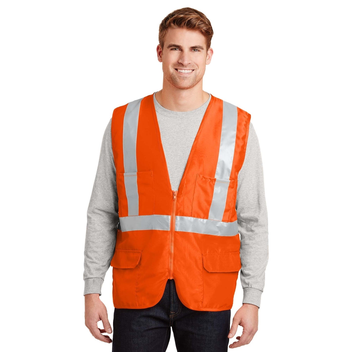 Safety Orange Vest - Cornerstone - Reflective Design