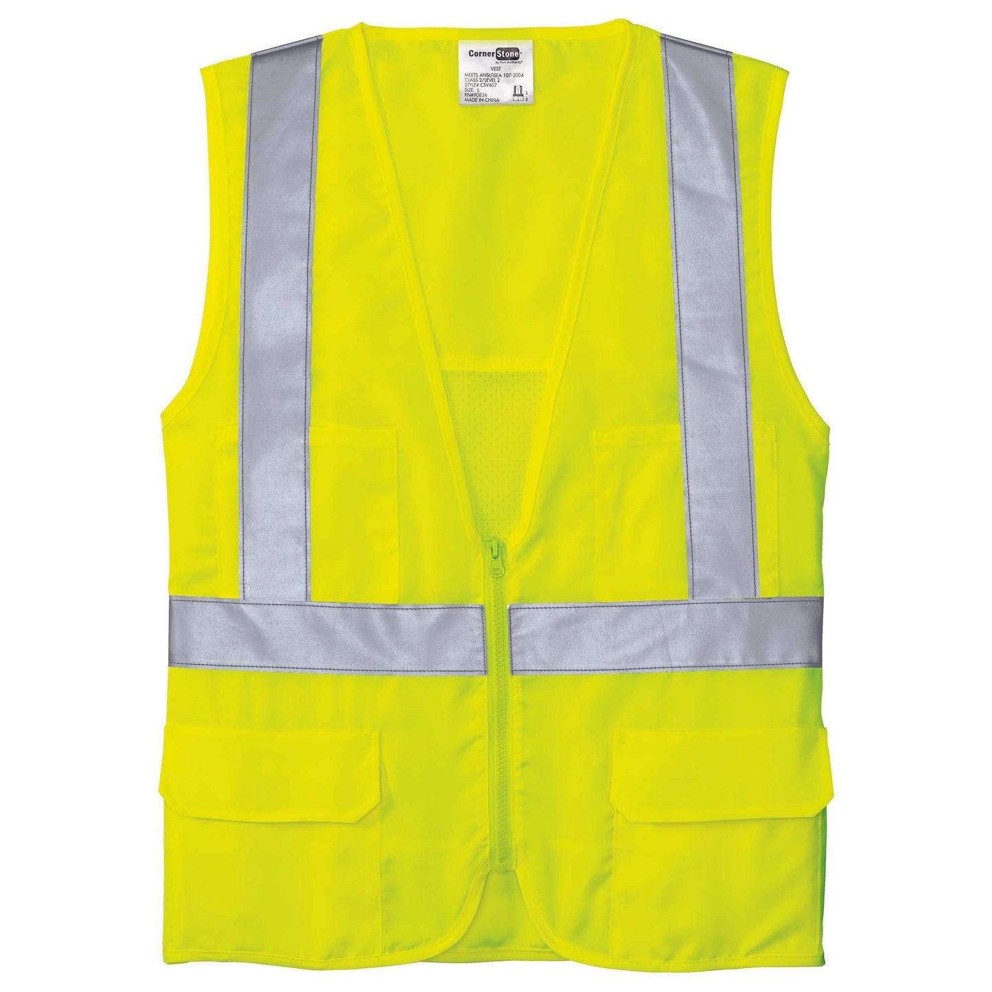 Safety Orange Vest - Cornerstone - Reflective Design