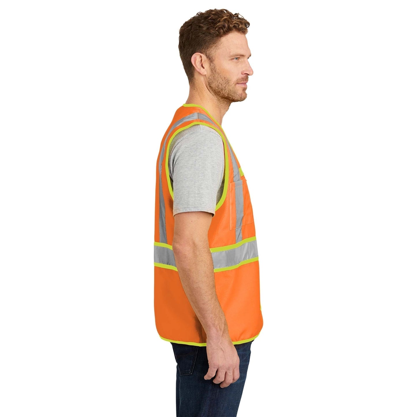 Safety Orange Safety Vests - Cornerstone - ANSI Certified