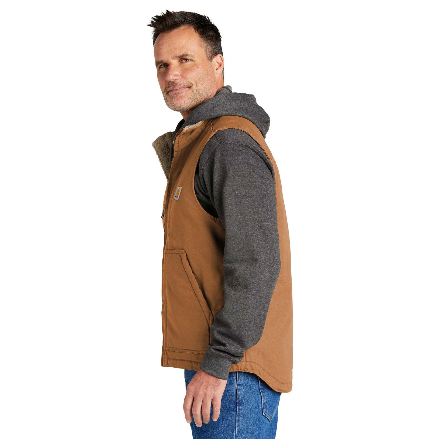 Carhartt Brown Vests - Carhartt - Cozy Sherpa Lined