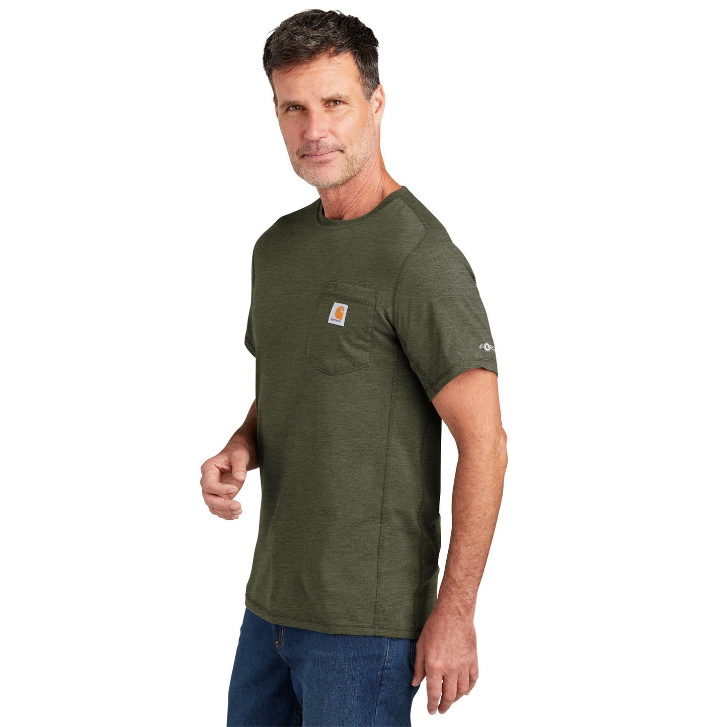 Basil Heather T-Shirts - Carhartt - Durable Pocket Tee