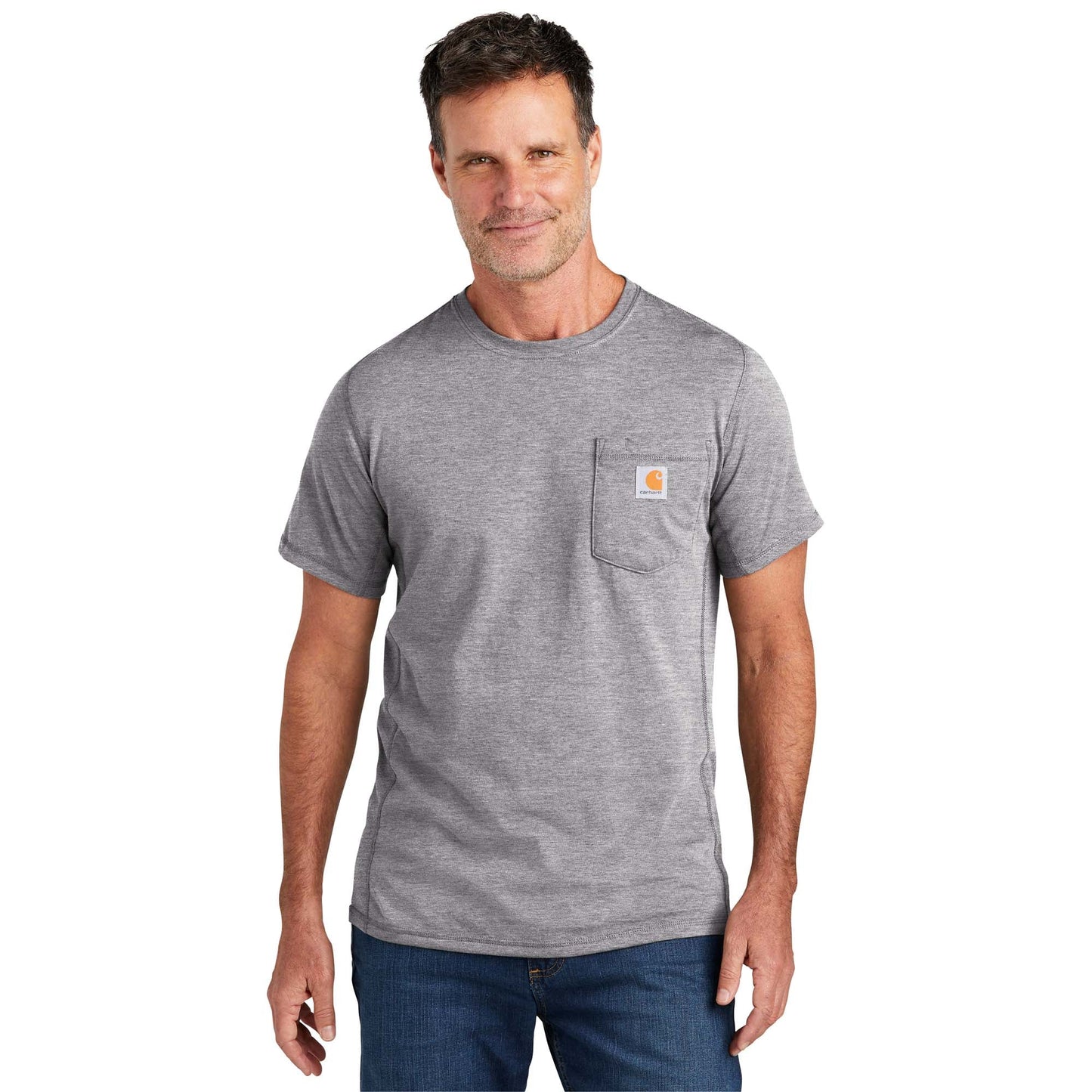 Basil Heather T-Shirts - Carhartt - Durable Pocket Tee