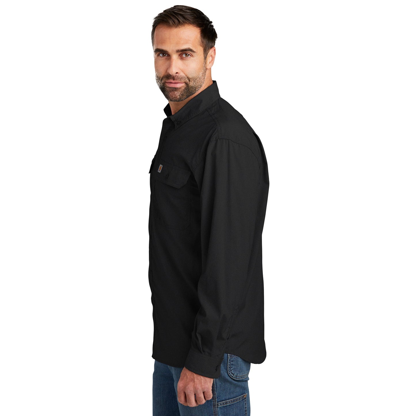 Black Button Up Shirts - Carhartt - Comfortable Design