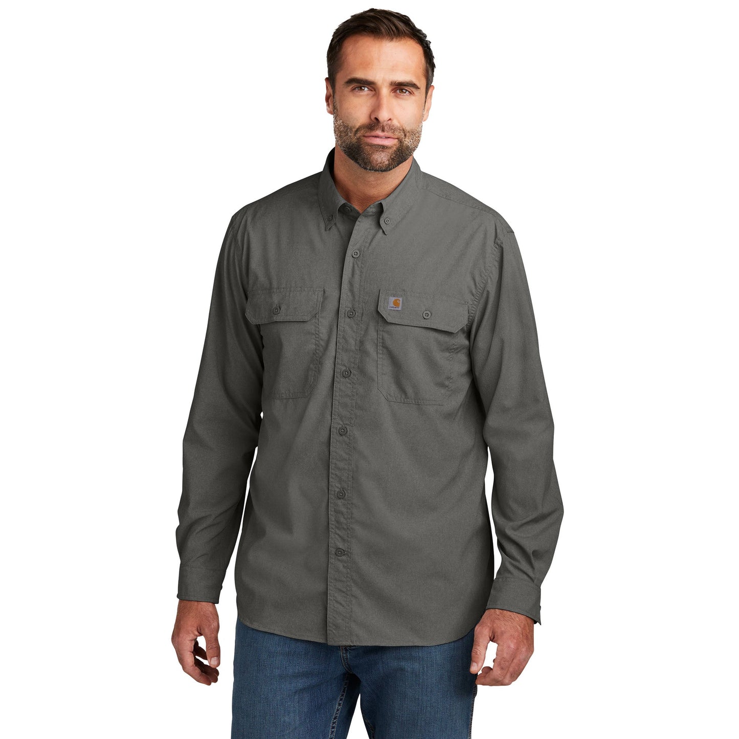 Black Button Up Shirts - Carhartt - Comfortable Design