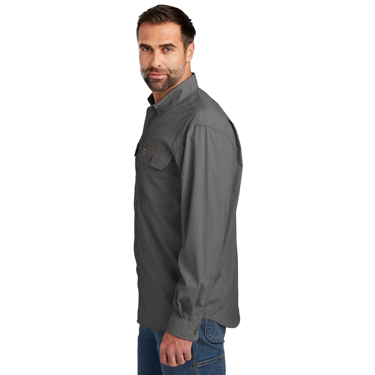 Black Button Up Shirts - Carhartt - Comfortable Design