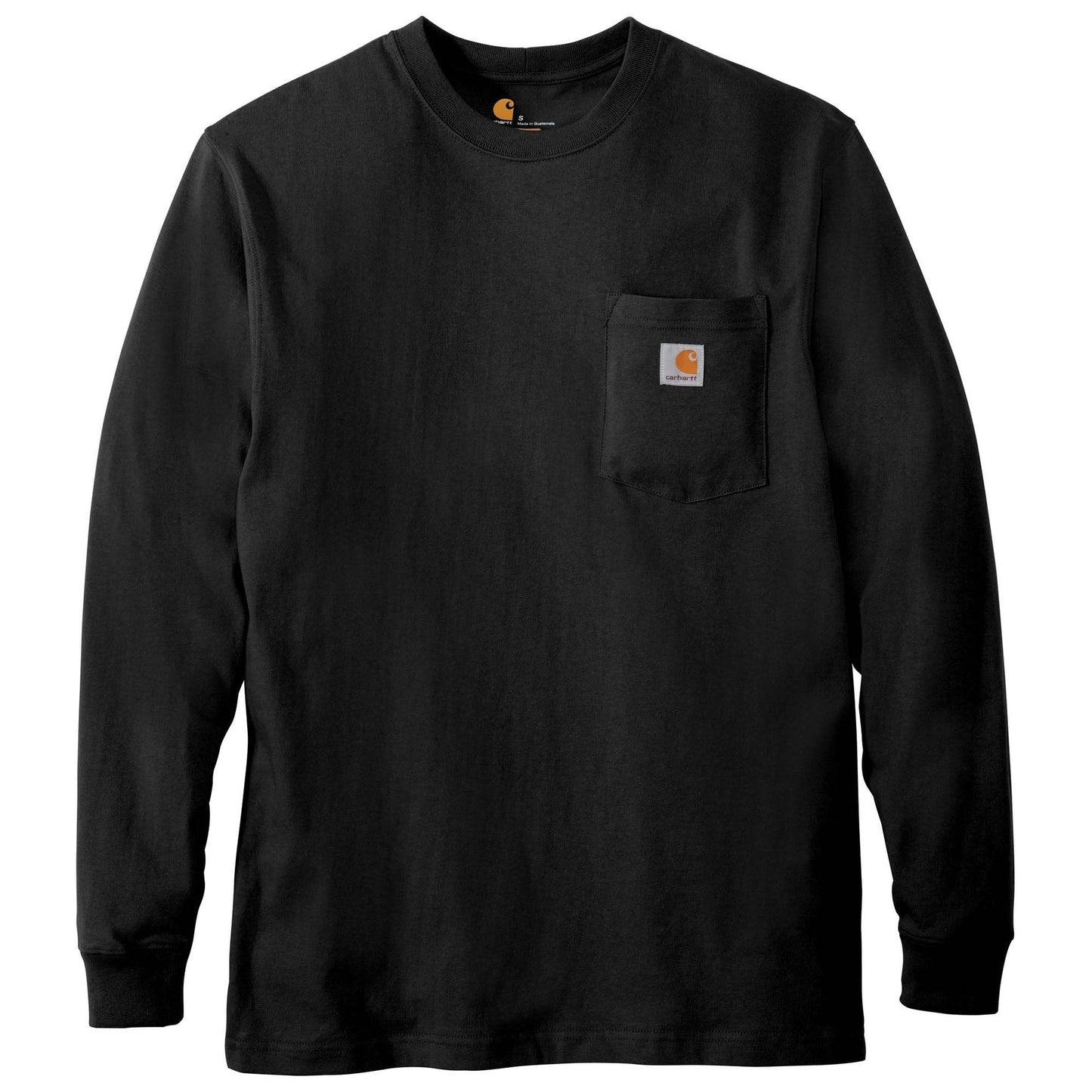 Black T-Shirts - Carhartt - Durable Cotton Long Sleeve