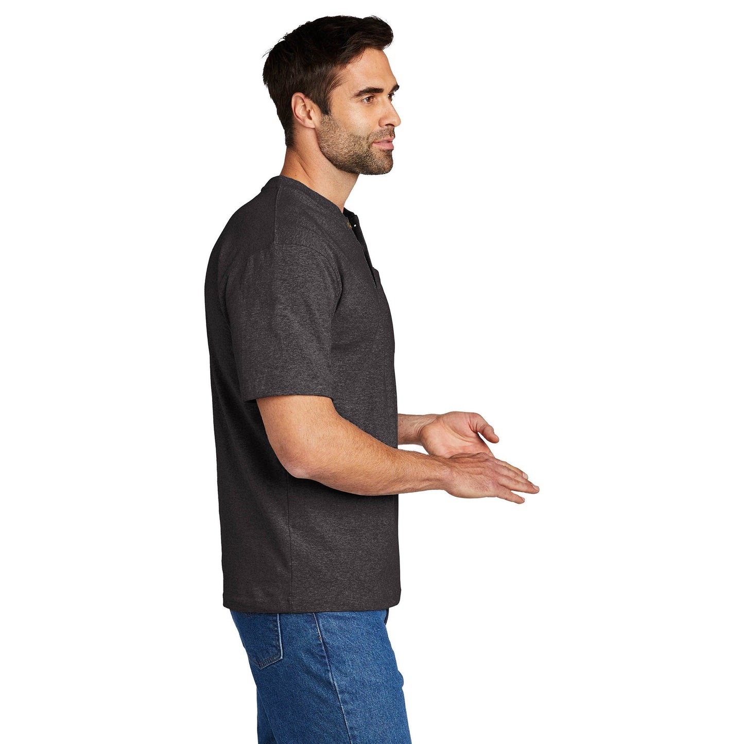 Carbon Heather Henley Shirt - Carhartt - Stylish Comfort