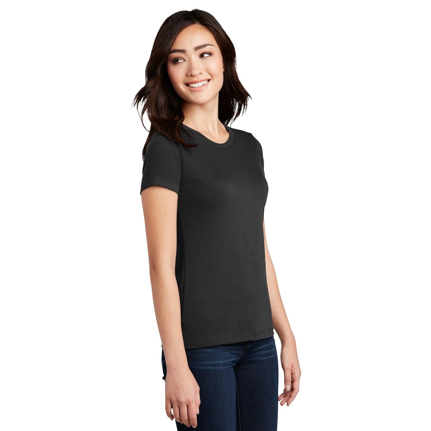 Black T-Shirts - District - Comfy Blend Tee - Soft Cotton Blend