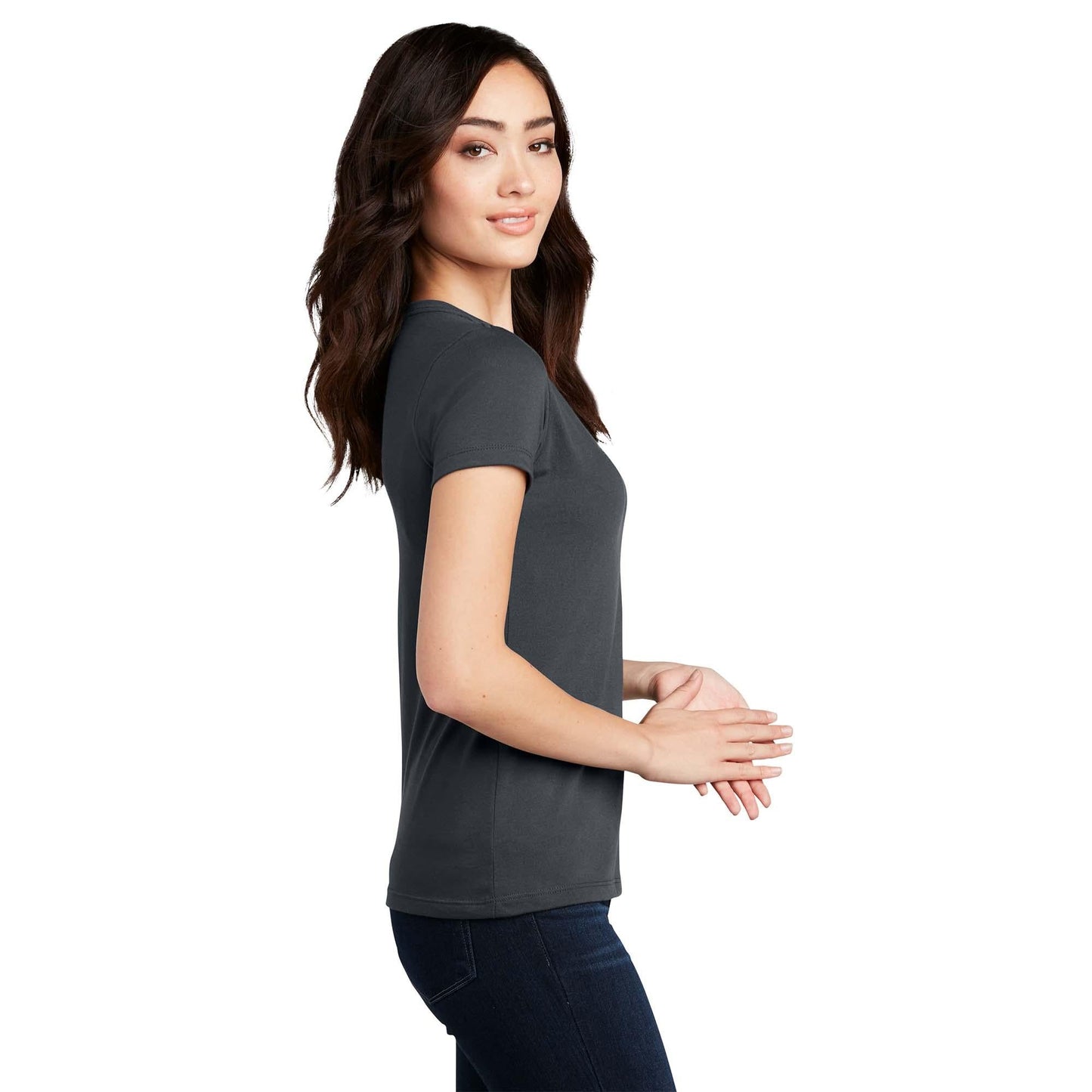 Black T-Shirts - District - Comfy Blend Tee - Soft Cotton Blend