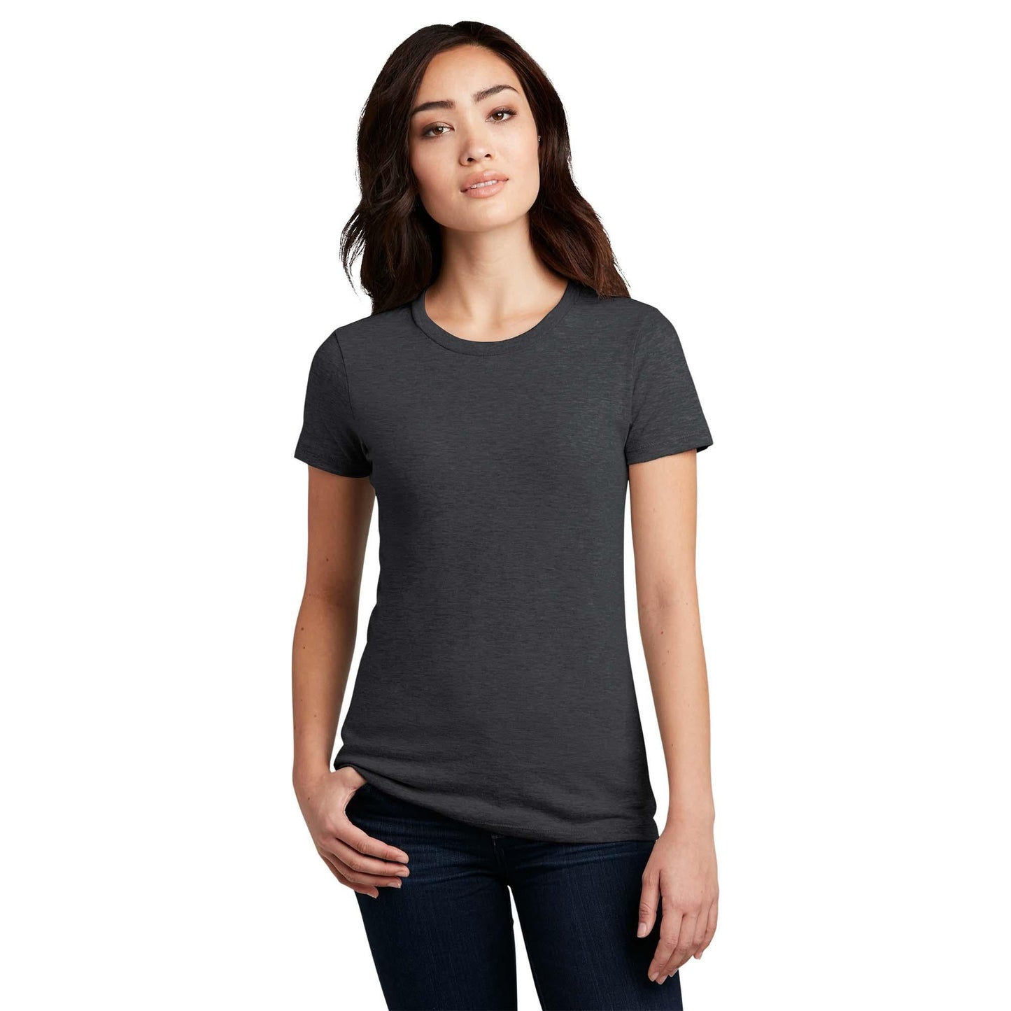 Black T-Shirts - District - Comfy Blend Tee - Soft Cotton Blend