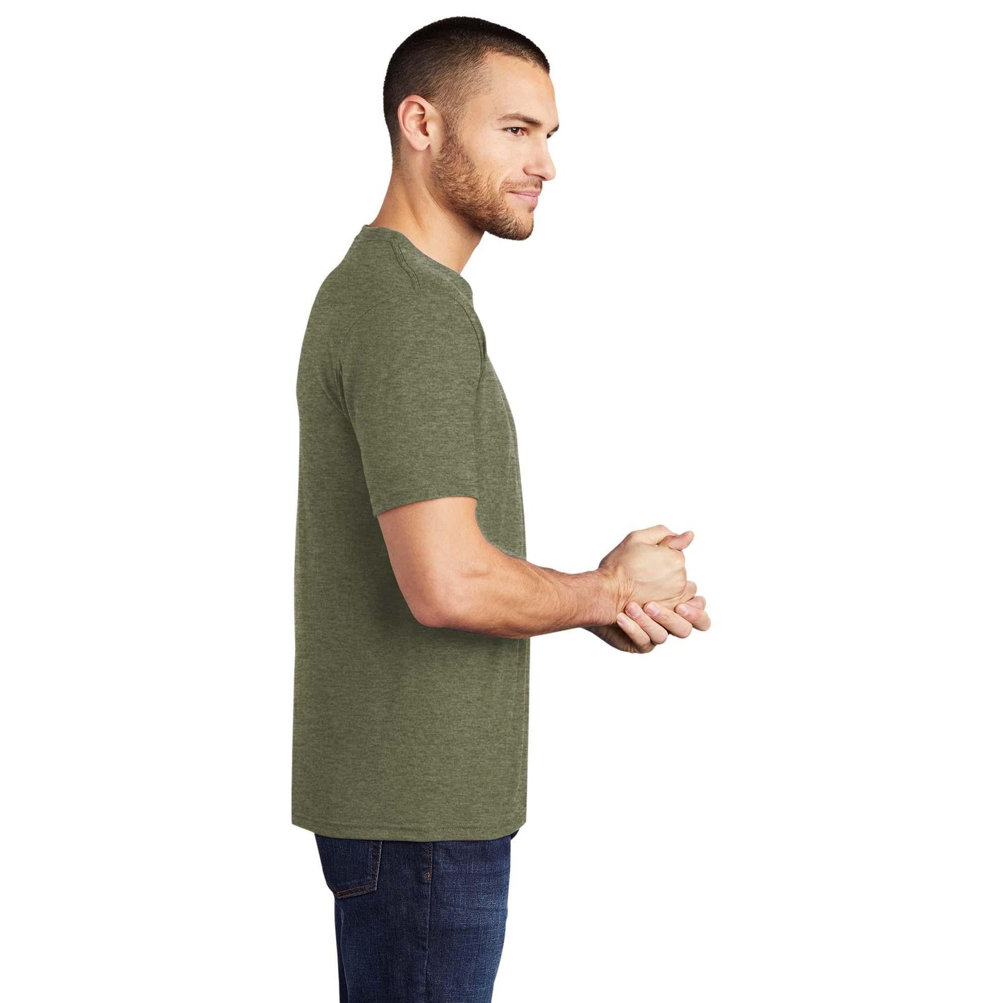 White T-Shirts - District - Soft Cotton Blend - Casual Wear