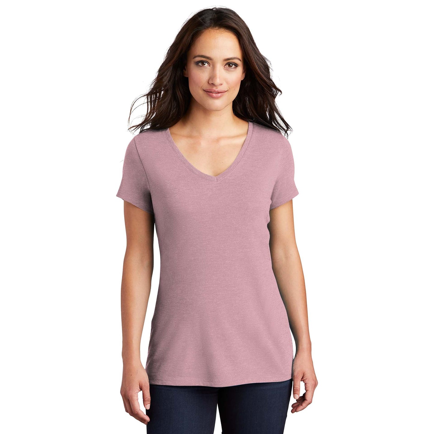 White T-Shirts - District - Soft Tri-Blend Tee - Quality Fabric